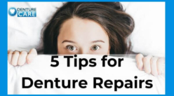 woman needing emergency denture repair